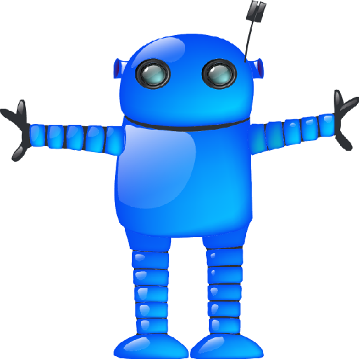 Blue Robot Icon 512x512 png